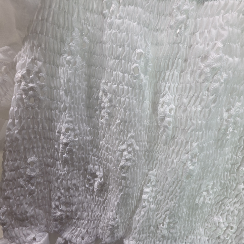 White Eyelet Womens Dress Size Medium - Picture 7 of 7
